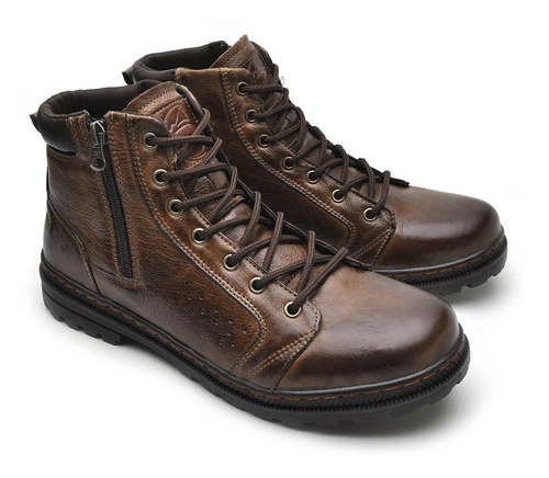 Botas Masculinas Couro Legitimo Coturno Vacanza Laroche 339