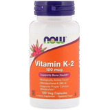 Vitamina K2 100mcg 100caps Now Foods Importado Original Eua
