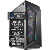 Cpu Pc Gamer Barato Core I7 16gb Ssd 480gb 500w + Rx 580 8gb