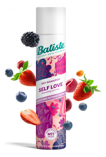  Batiste Self Love, Shampoo En Seco, Frutos Rojos, 200 Ml