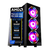 Pc Gamer Fácil Intel I5 10400f 16gb Rx 550 4gb Ssd 480gb