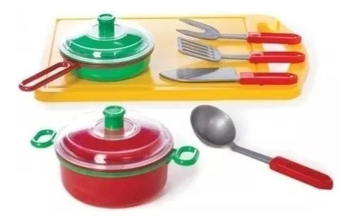 Juego De Cocina Con Tabla Y Accesorio Petit Gourmet Lionel Color Multicolor