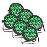 6 Canhao Refletor Led Par 64 Rgb 54 Leds 3w Dmx Dj Triled