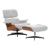Sillón Living Eames Miller Blanco Con Ottoman Lounge Chair