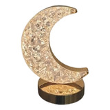 Lampara De Mesa Decorativa Usb Recargable Forma Luna