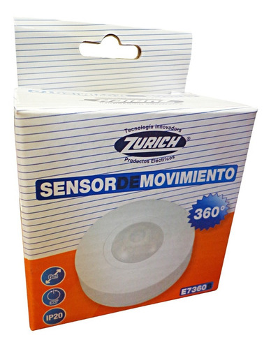 Sensor Movimiento Para Techo 360º Palier Baño Ahorro Zurich