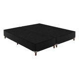 Box Queen Íris 42x158x198cm  Preto Elegancy Aewt