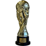 Copa Del Mundo Con Base, 22cm. Dorado Metalizado Brillante.