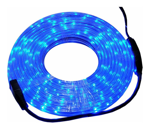 Manguera Led Azul Plana 10mts Interior-exterior Ml883