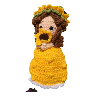 Muñeca Amigurumi Ramo Reversible A Crochet (amarilla) | Meses sin interés