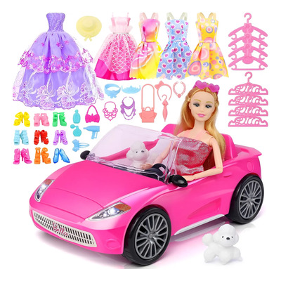Juego De Muñeca Y Coche Convertible