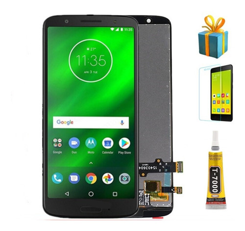 Kit Tela Touch Display Para Moto G6 Xt1925 Pelicula + Cola