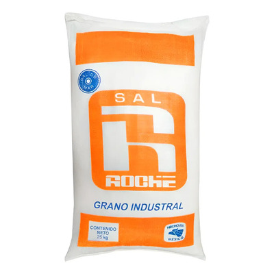 Saco Sal Grano Industrial Roche Sin Yodo 25 Kilos 99.5% Pura | Envío gratis