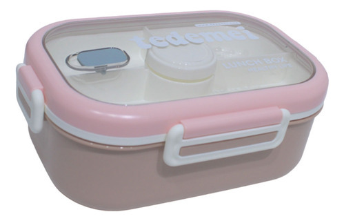 Porta Comidas Tupper 2 Pisos Con Cubiertos Lunch Box