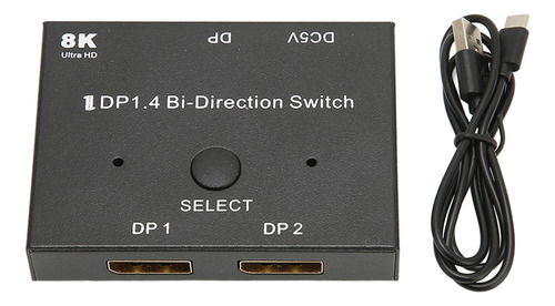 Conmutador Displayport 1.4 8k 60hz 1 En 2 Y 2 En 1 Bidirecci
