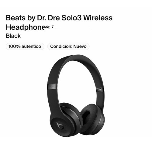 Audífonos Beats Solo 3 Negro Mate