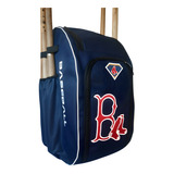 Mochila De Béisbol Para Adulto B Azul Marino Para 4 Bates 