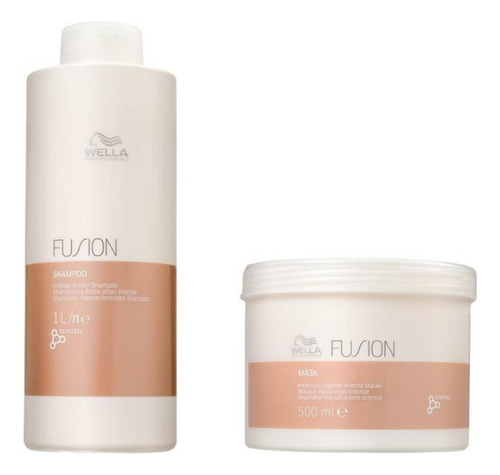 Kit Profissional Wella Fusion - Shampoo 1l E Máscara 500ml