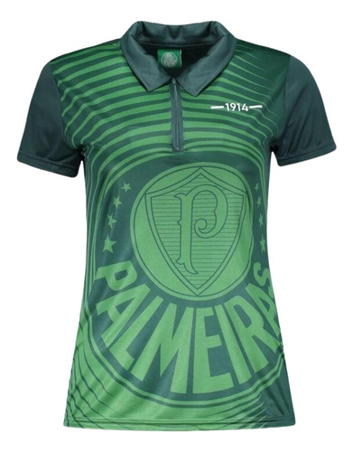 Camisa Palmeiras Feminina Camiseta Blusa Licenciada Verde