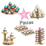 Kit Candy Bar 6 Piezas Para Mesa De Dulces, Mdf  Rge26