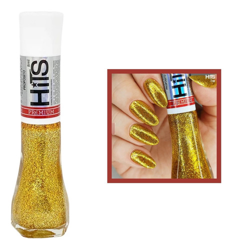 Esmalte Hits Proposito Perolado Premium New Dourado 5free