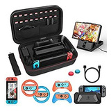 Kit Accesorios Funda Para Nintendo Switch Oled Estuche