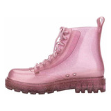 Mini Melissa Coturno Infantil Rosa Glitter 33928