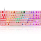 Teclado Mecanico Gamer Motospeed Msck82 Led Rgb Rosa