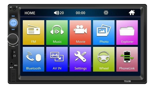 Auto Estéreo 7018b 2 Din Pantalla Táctil Mp5 Hd 1080p
