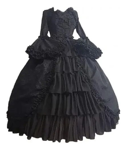 Vestido De Corte Gótico Medieval Para Mujer, Estilo Real, Re