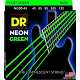 Encordado Bajo 5 Cuerdas Dr Strings Neon Green Ngb5 45 