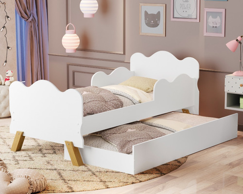 Mini Cama Com Auxiliar Bicama Angel Infantil + 01 Colchão