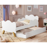 Mini Cama Com Auxiliar Sapateira Bicama Angel Nuvem Infantil