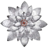 Cuadro Flor De Metal Decoracion Pared - Galvanizado