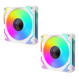 2x Cooler Ventoinha Pc 120mm Lex4 Infinity Snow Rgb Raibow