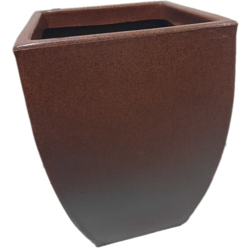 Vaso Para Planta Quadrado Apolo 65 Cm Café - Afort