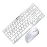 Kit Teclado E Mouse Sem Fio Bluetooth Slim Para Macbook/pc