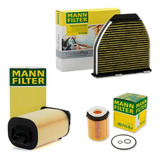 Kit Filtro Cabine Óleo E Ar Mercedes C180 1.6 W204 2013 2014