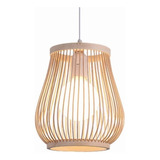 Bambu Rattan E27 Pendurado Luminária Lustre Luminária