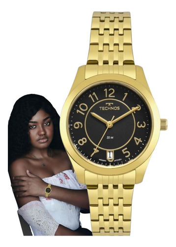 Relógio Technos Feminino  Analógico Dourado 2115knjs/4p