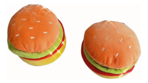 Juguete Peluche De Hamburguesa Para Perro