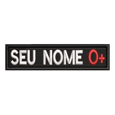 Bordado Tarjeta Sutache Nome Tipo Sanguíneo Motociclista | MercadoLivre