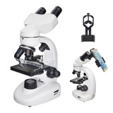 Microscopio Biológico Binocular, 40x-1600x Con Microscopio