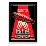 Cuadro Banda Led Zeppelin Rock Marco Madera Vidrio Poster