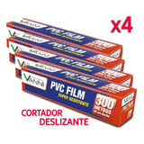 Film Pvc Alusa Plast 300 Metros X 4 Unidades Cortador Des