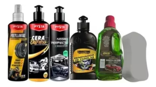 Kit Limpieza Vehiculos 5 Productos Super Promoción + Espuma