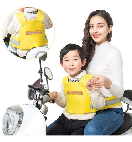 Chaleco Con Cinturon De Seguridad Para Niños En Moto