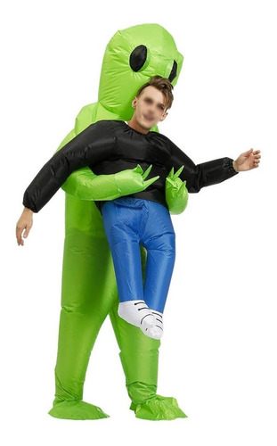 Traje Disfraz Inflable Alien Mujer Hombre Halloween Navideño