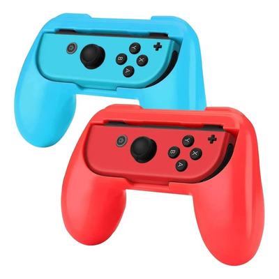 2 Grips Joy-con Fundas Porta Controles Nintendo Switch Azul\u002Frojo | Meses sin interés