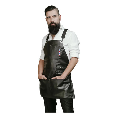 Mandil Delantal Para Barbero Peluquero Lord Smoking Color Negro | Meses sin interés